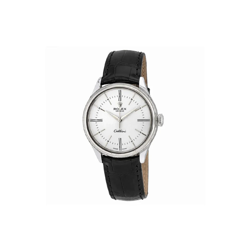 Rolex Cellini Time White Dial Automatic Men's 18 Carat Watch