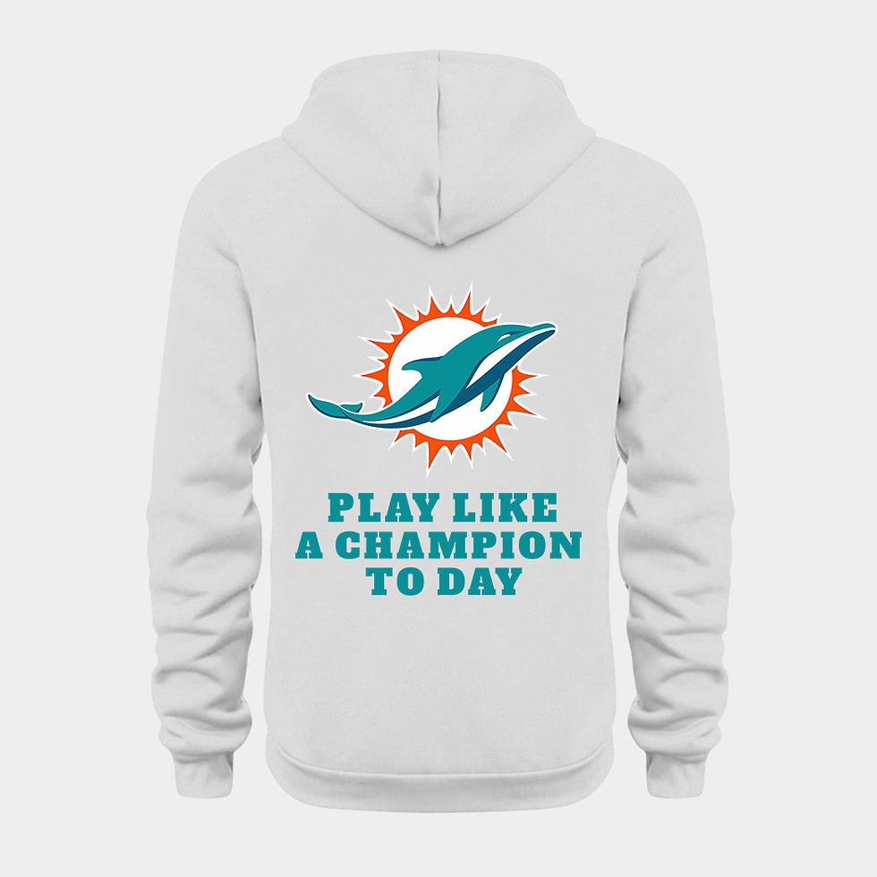 Thumbnail: Miami Dolphins White Quarter Zip Hoodie