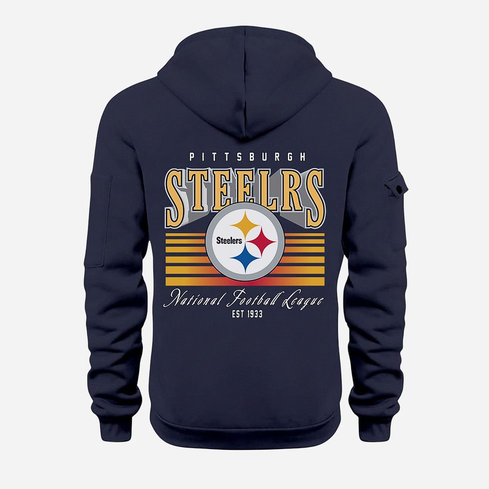 Thumbnail: Pittsburgh Steelers Navy Quarter Zip Hoodie
