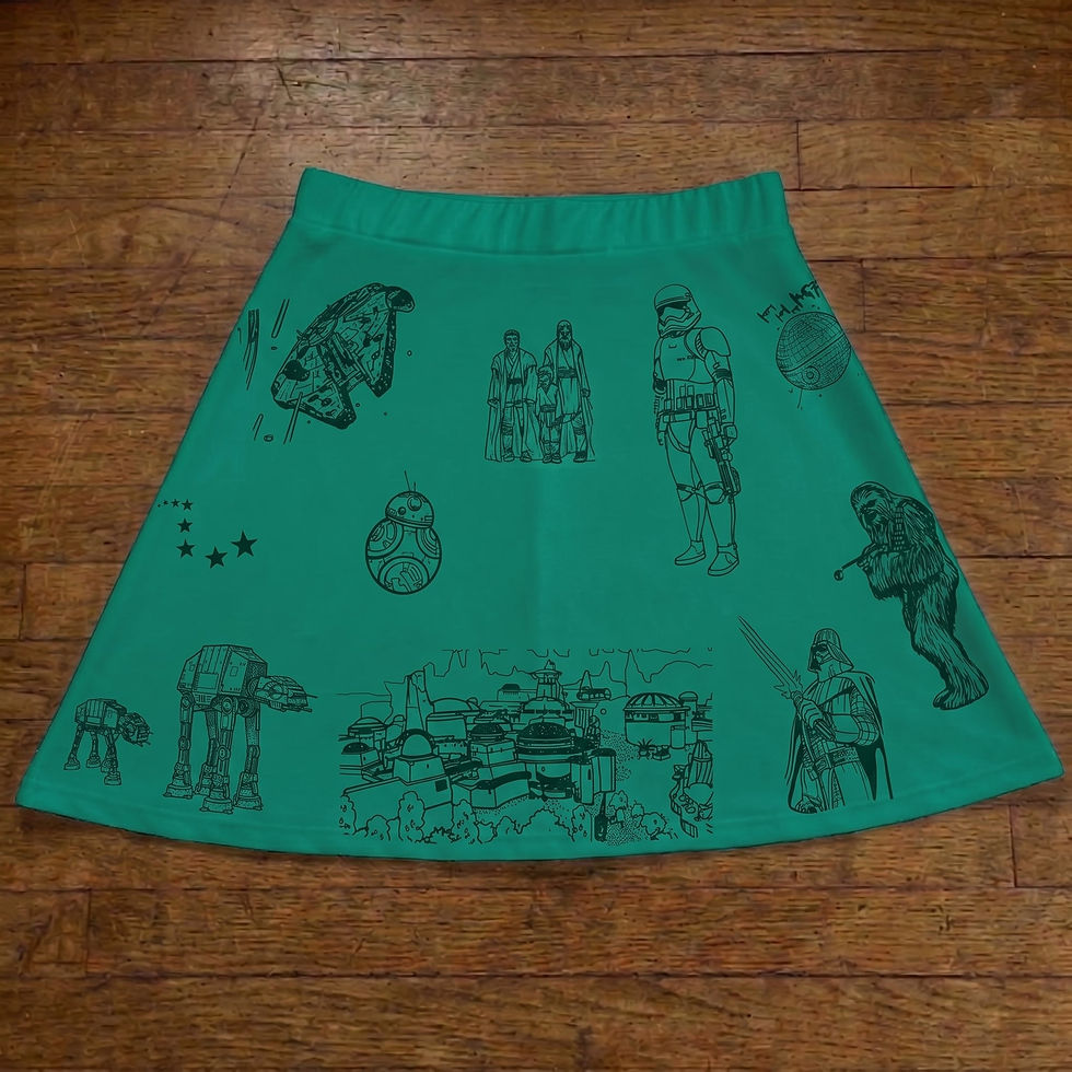 Thumbnail: Star Wars Darth Vader Skater Sci Fi Galaxy Outfit Fan Gift, Skirt