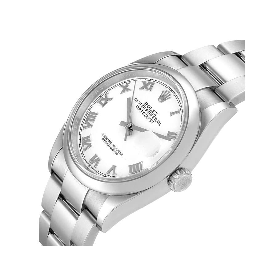 Thumbnail: Rolex Datejust 126200-0008 36mm White Roman Dial Watch