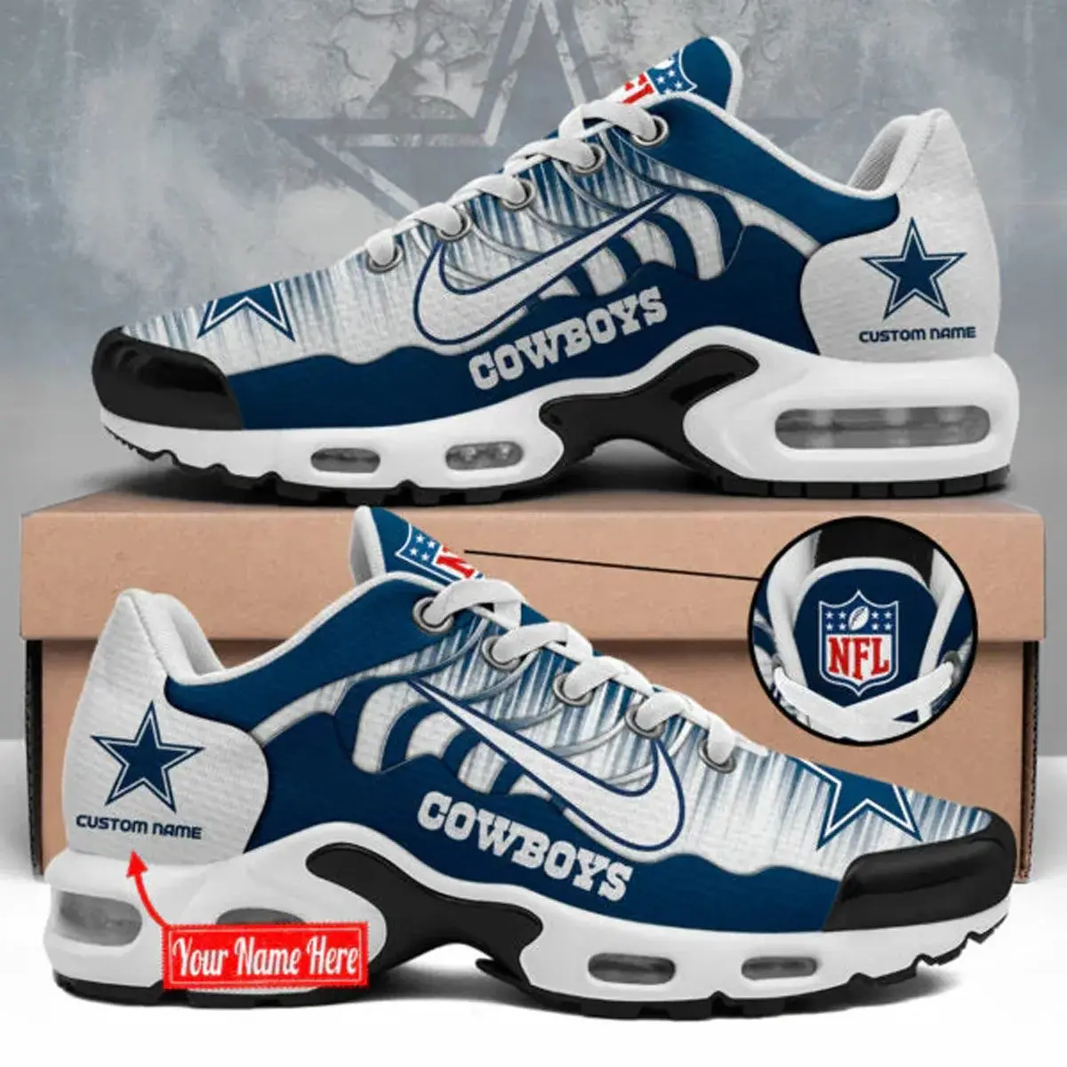 Dallas Cowboys Custom Air-Style Sneakers V.3