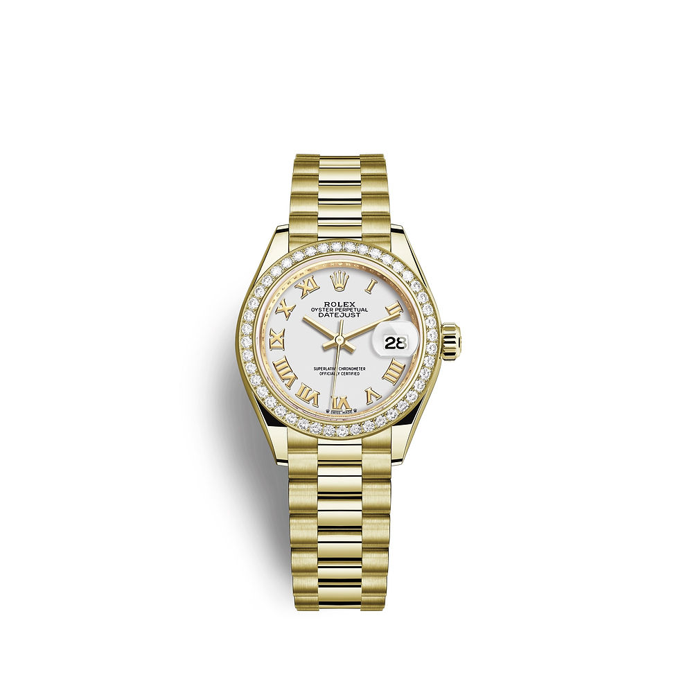 Thumbnail: Rolex Lady-Datejust 28, 18kt Yellow Gold and diamonds Ref# 279138RBR-0031