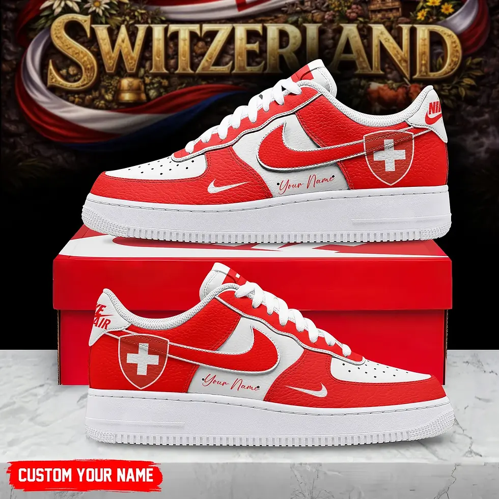 Thumbnail: Switzerland Premium WC26 Custom Custom Air Force 1 - Air Jordan 1 Shoes Sneaker