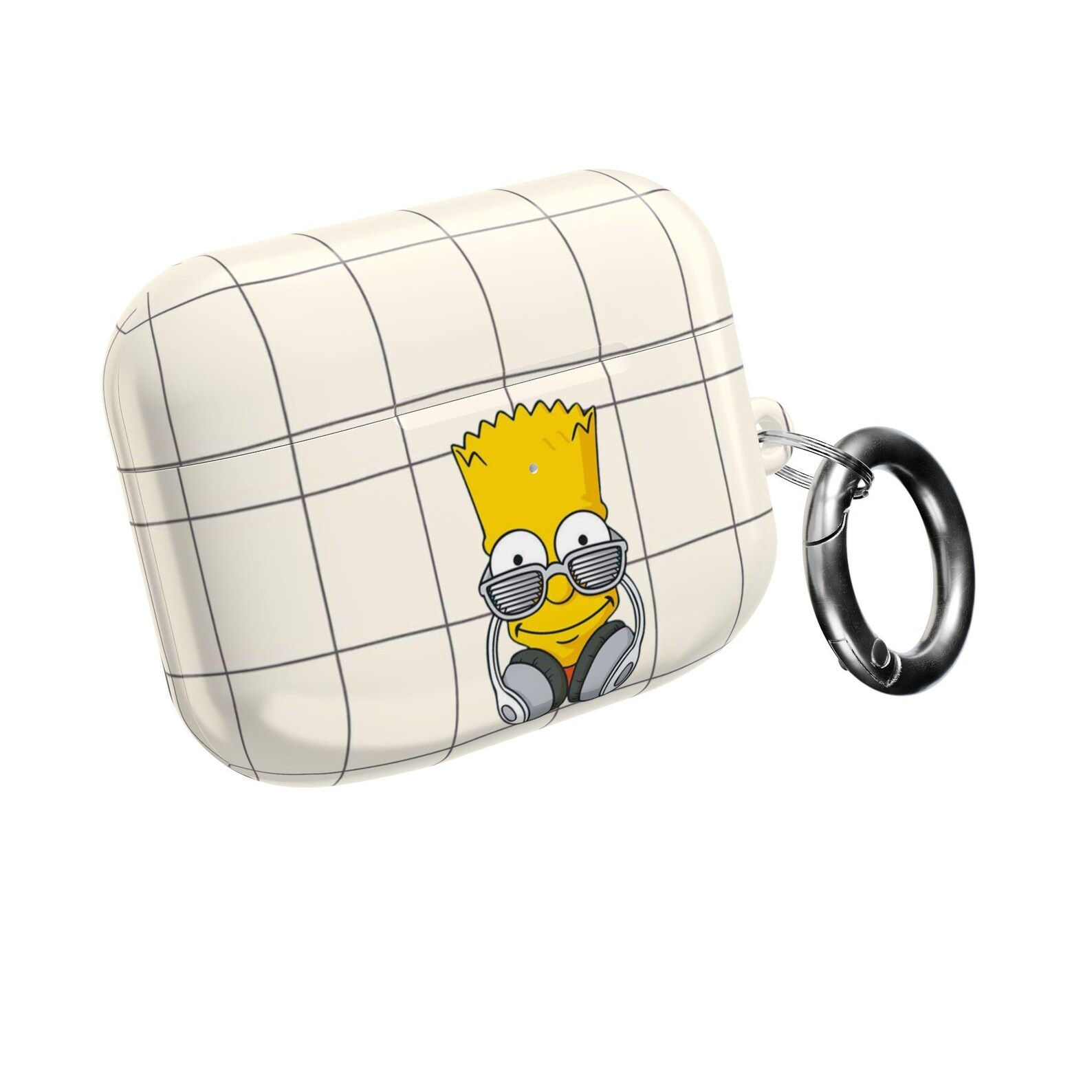Bart Simpson with Sunglasses AirPod Case | Grid Background