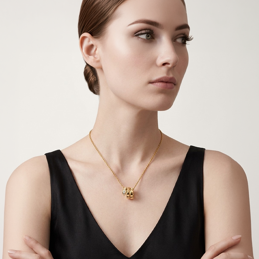 Thumbnail: Serpenti Pavé Coiled Viper Pendant Necklace