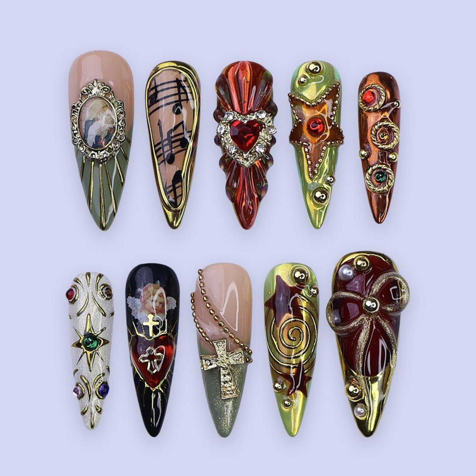 press on nails, custom press on nails, fake nails, Nails Art