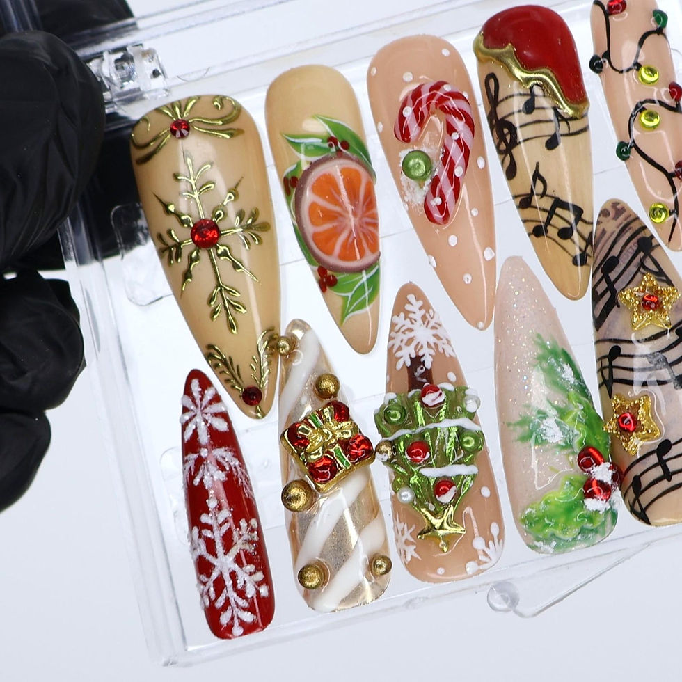Thumbnail: press on nails, custom press on nails, fake nails, Nails Art