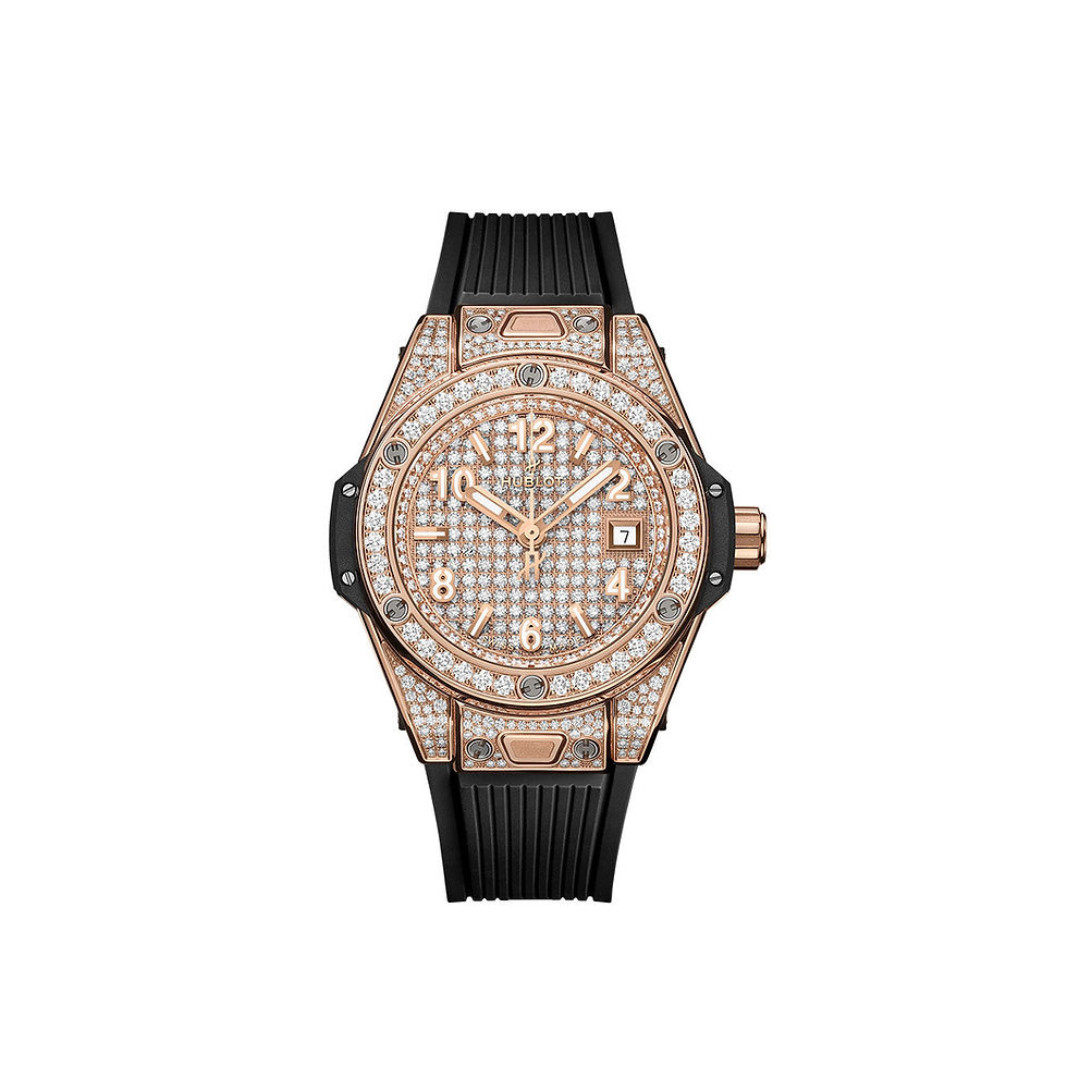 Thumbnail: Hublot Big Bang One Click King Gold Full PAVÉ Ref# 485.OX.9000.RX.1604