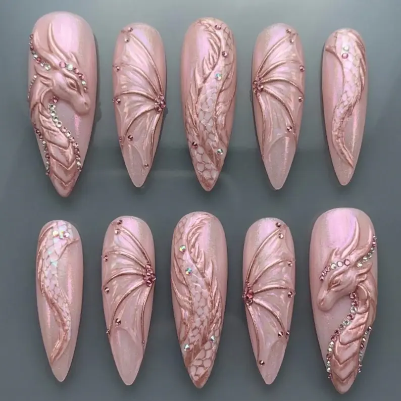 press on nails, custom press on nails, fake nails, Nails Art