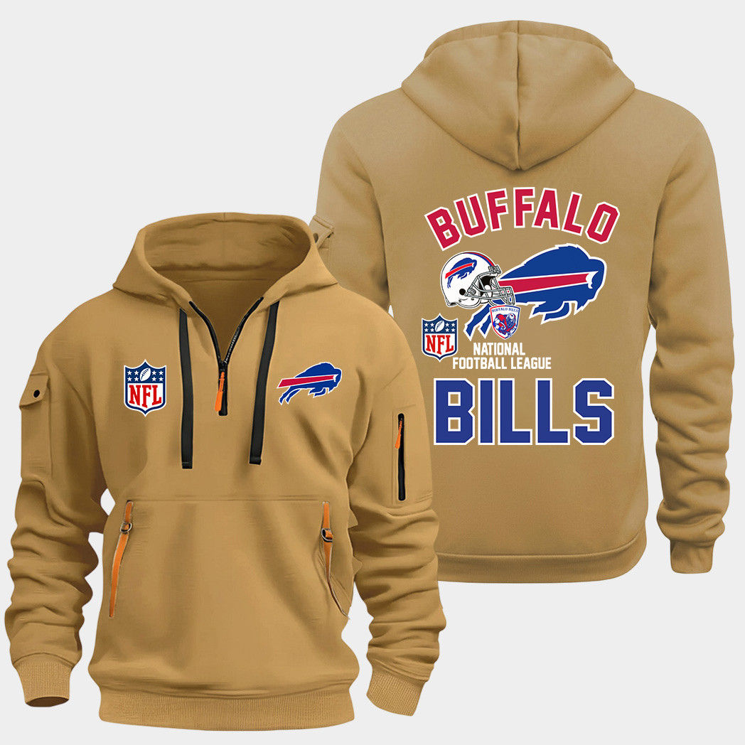 Buffalo Bills Gold Quarter Zip Hoodie
