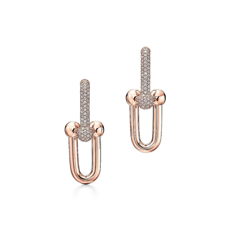 Thumbnail: HardWear Large Link Pavé Earrings