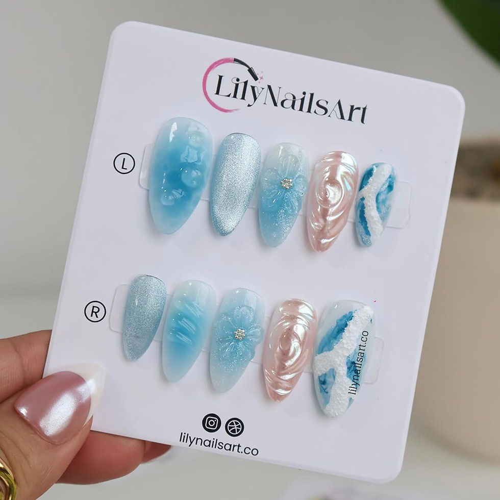 Thumbnail: press on nails, custom press on nails, fake nails, Nails Art