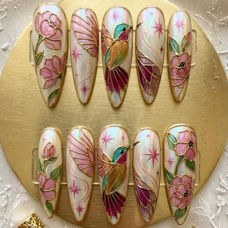 press on nails, custom press on nails, fake nails, Nails Art
