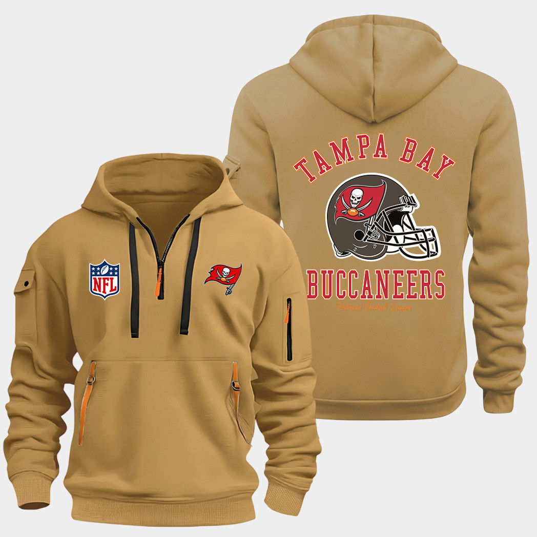Tampa Bay Buccaneers Gold Quarter Zip Hoodie