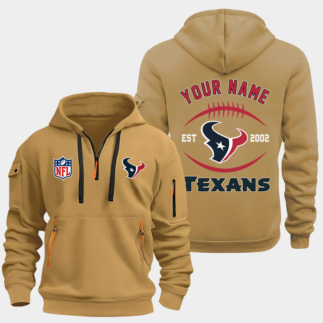 Houston Texans Gold Quarter Zip Hoodie