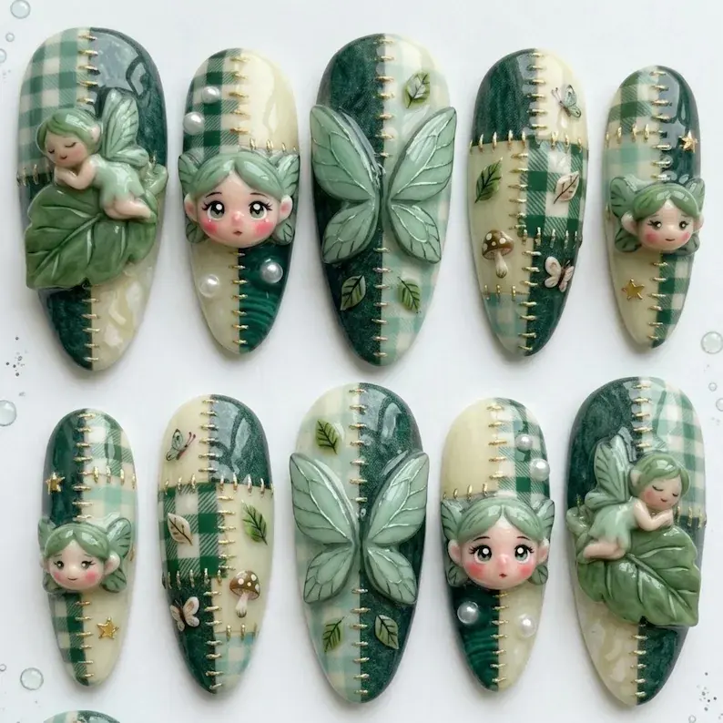 press on nails, custom press on nails, fake nails, Nails Art