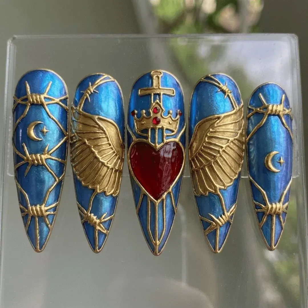 press on nails, custom press on nails, fake nails, Nails Art