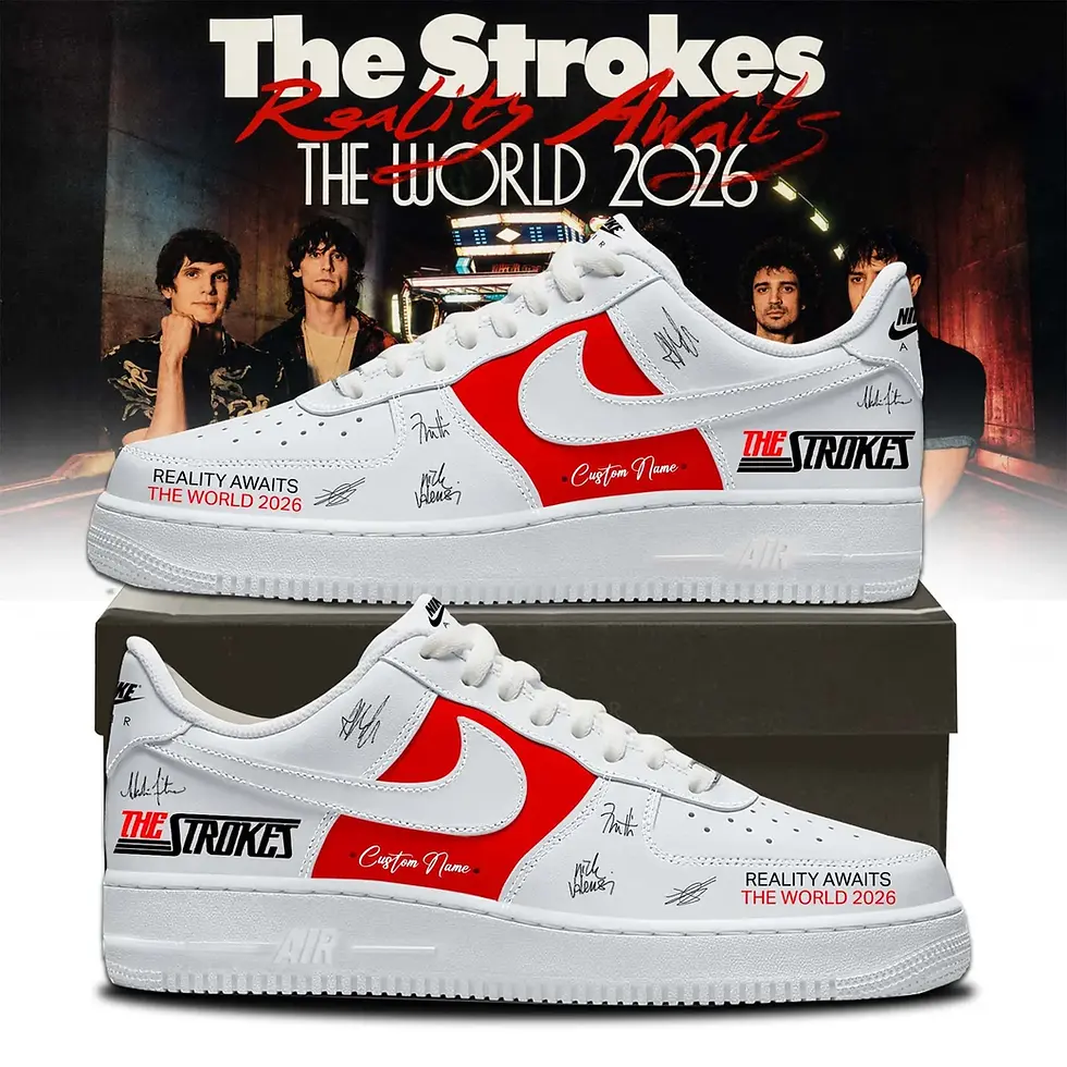 Thumbnail: The Strokes 'Reality Awaits Tour ' Signature Custom Air Jordan 1 High Sneakers