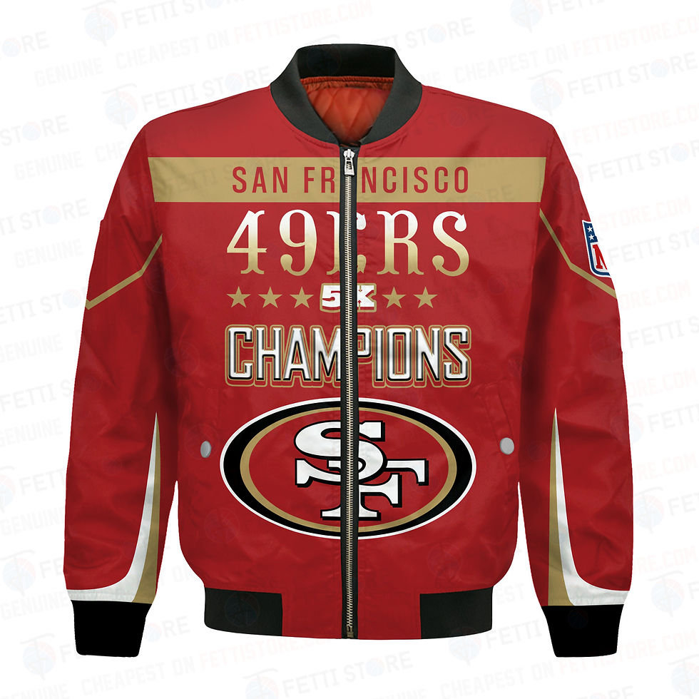 Thumbnail: San Francisco 49ers X Super Bowl Champions Unisex Bomber Jacket