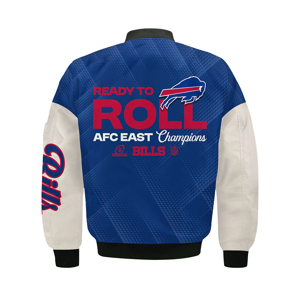 Thumbnail: Buffalo Bills Ready To Roll AFC EAST Champions 2024 Bomber Jacket