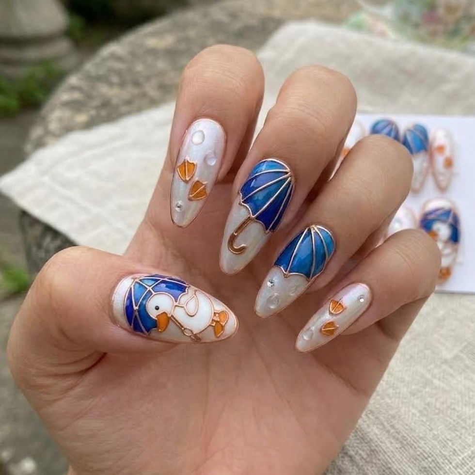 Thumbnail: press on nails, custom press on nails, fake nails, Nails Art