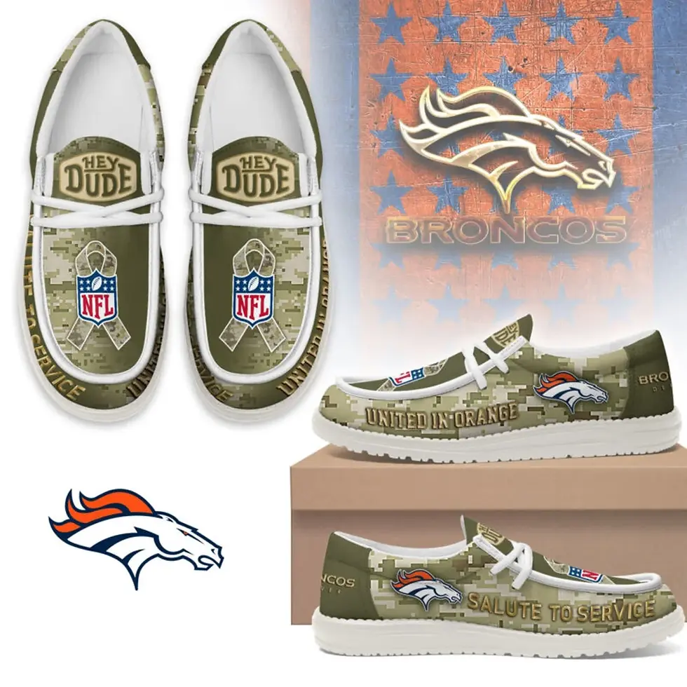 Thumbnail: Denver Broncos Premium NFL Salute to Service Loafer Shoes