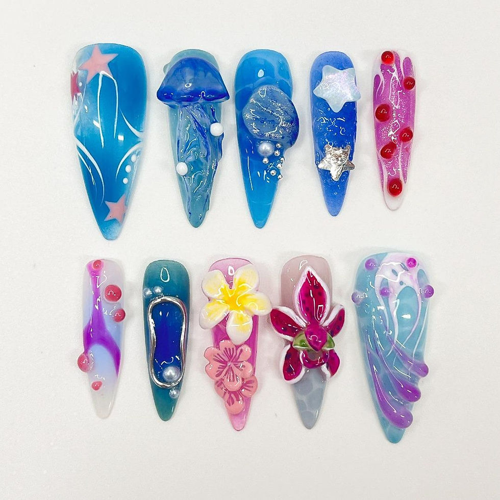press on nails, custom press on nails, fake nails, Nails Art