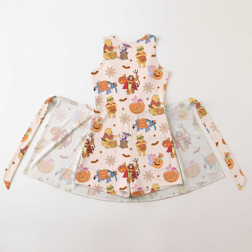 Thumbnail: Girls Winnie The Pooh Halloween Outfit, Family Matching Tennis Dress Skirt