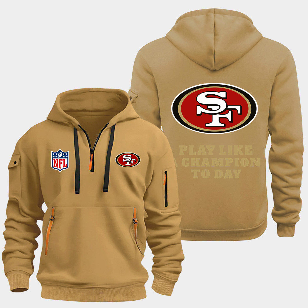 San Francisco 49ers Gold Quarter Zip Hoodie