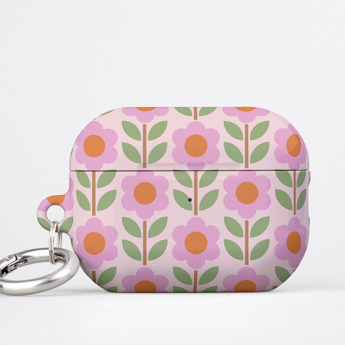 Pink Retro Floral AirPod Pro 2 Case for AirPods Pro Keyring Cover Pink AirPod Pr