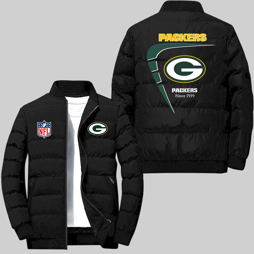 Green Bay Packers NFL Team Logo Amazing Year Boomerang Lining Pattern Black 2D P