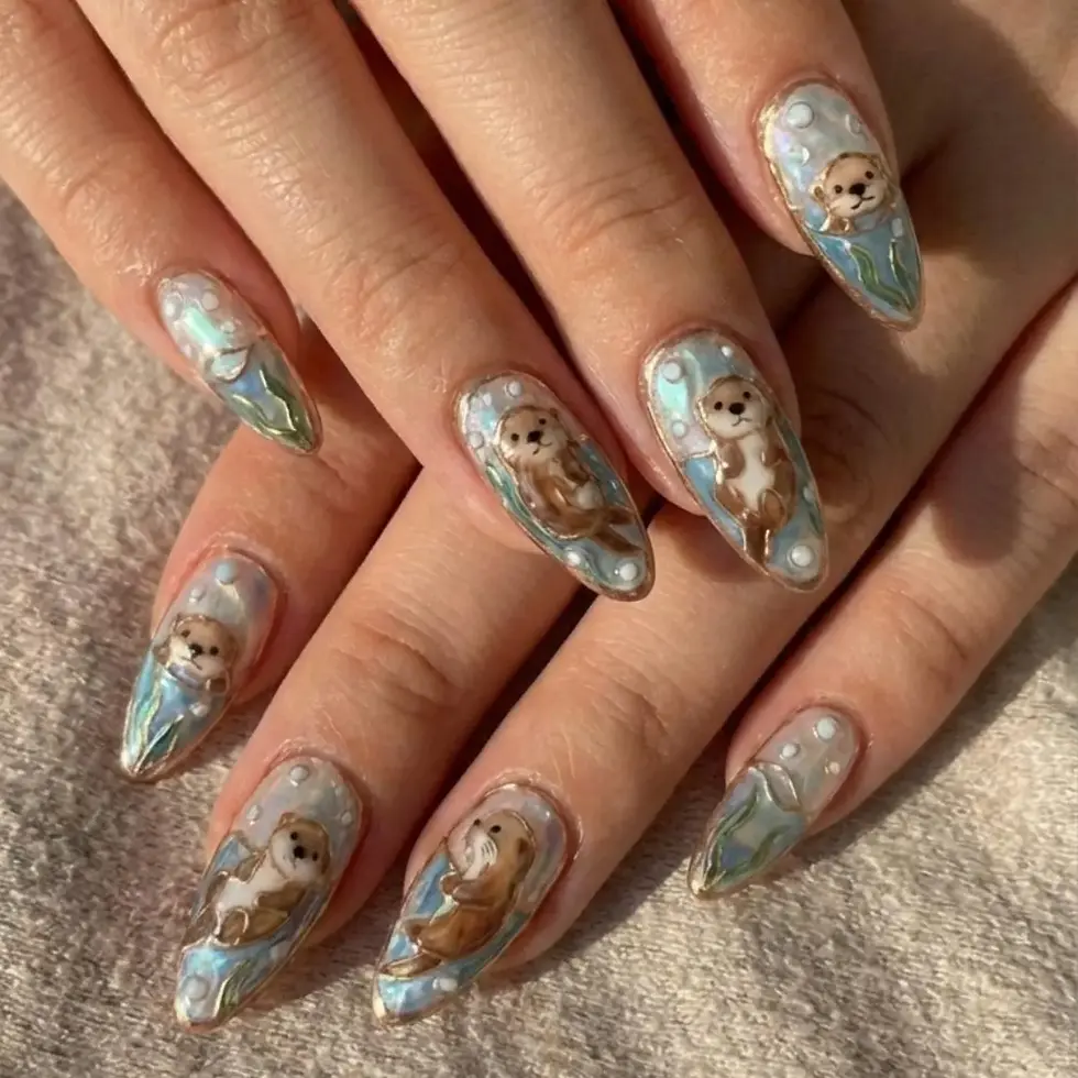 Thumbnail: press on nails, custom press on nails, fake nails, Nails Art