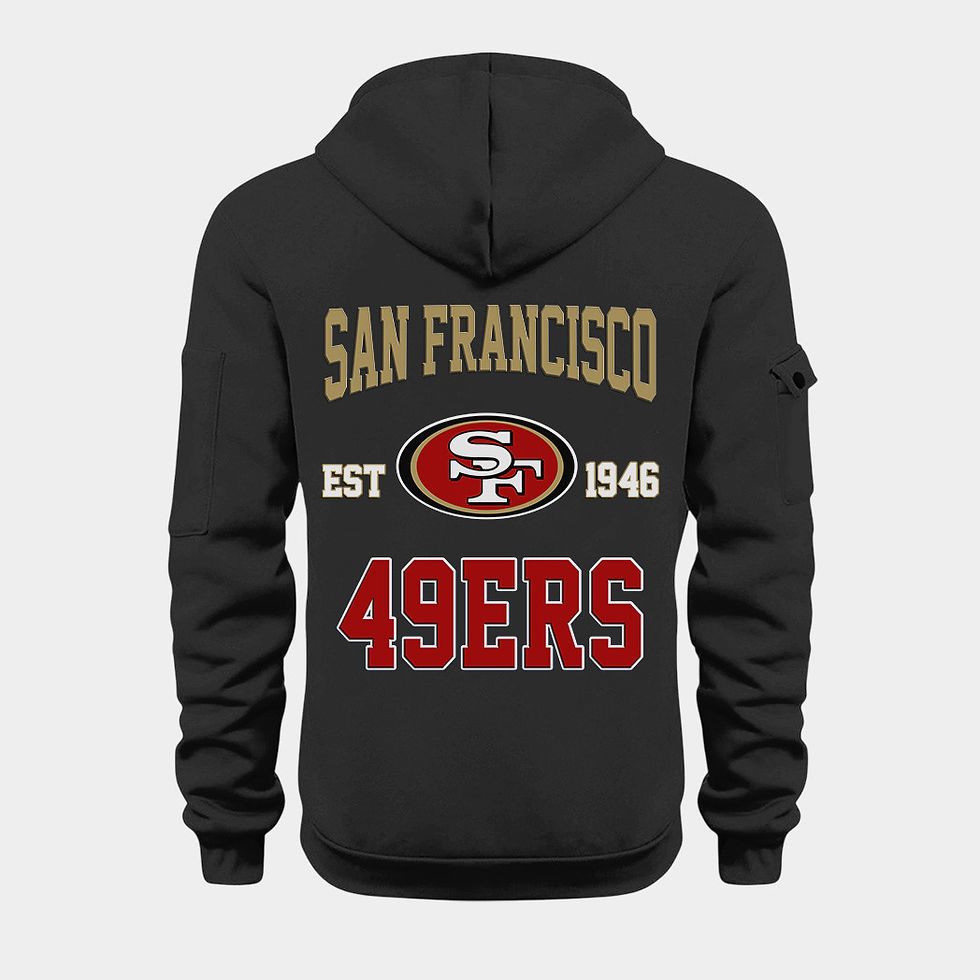 Thumbnail: San Francisco 49ers Black Quarter Zip Hoodie