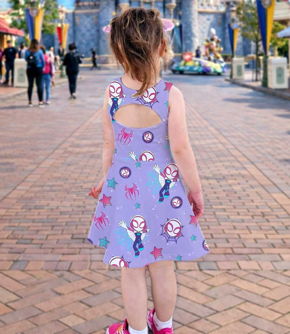 Thumbnail: Marvel Spider Gwen Superhero Vacation Outfit, Dress Set