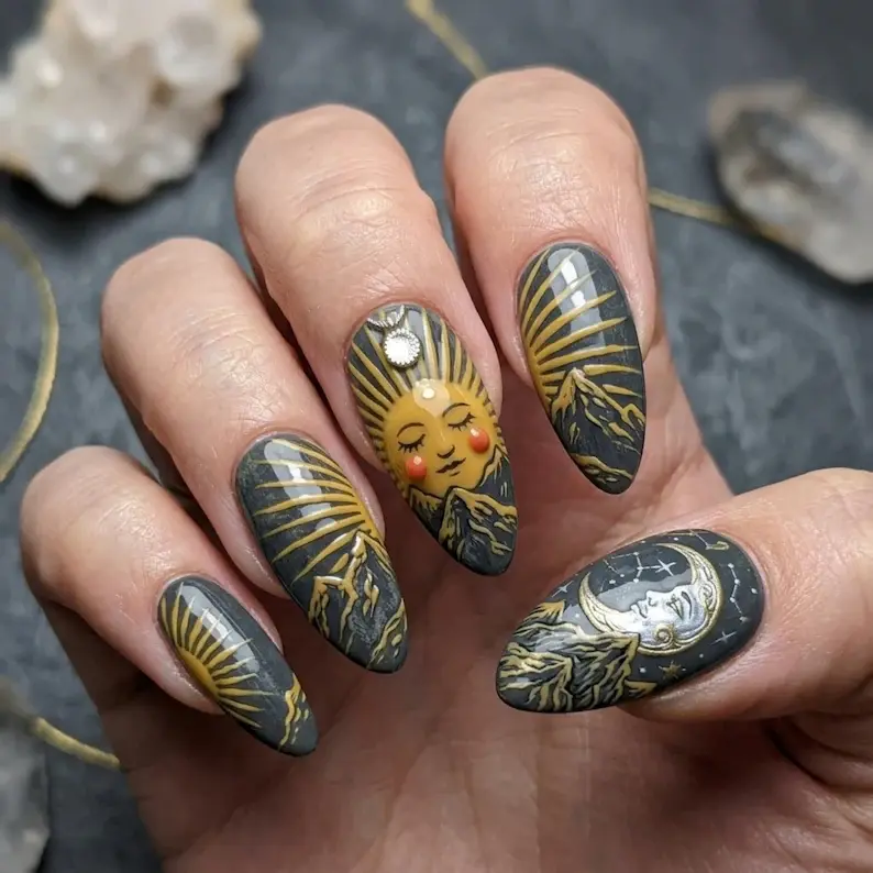press on nails, custom press on nails, fake nails, Nails Art