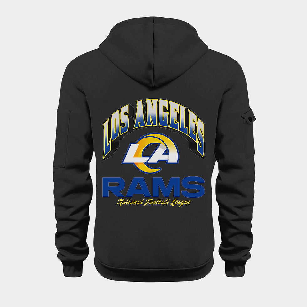 Thumbnail: Los Angeles Rams Black Quarter Zip Hoodie