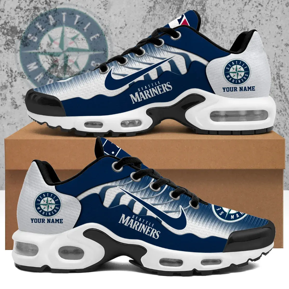 Seattle Mariners Custom Air-Style Sneakers V.5