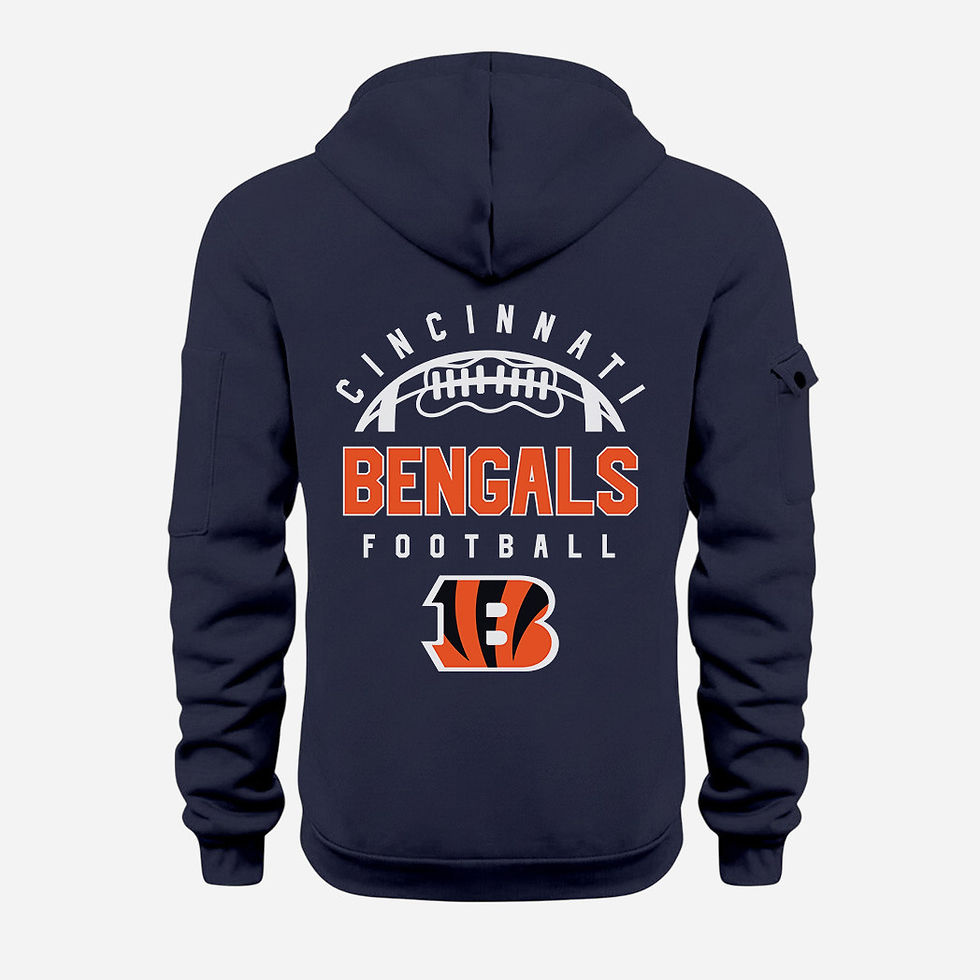 Thumbnail: Cincinnati Bengals Navy Quarter Zip Hoodie