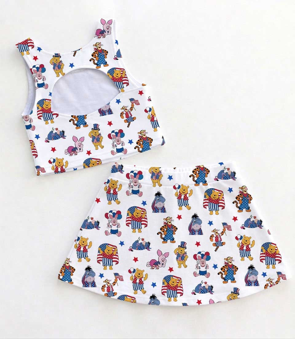 Thumbnail: Winnie the Pooh and Friends 4th of July Patriotic, Mom and Me Dress