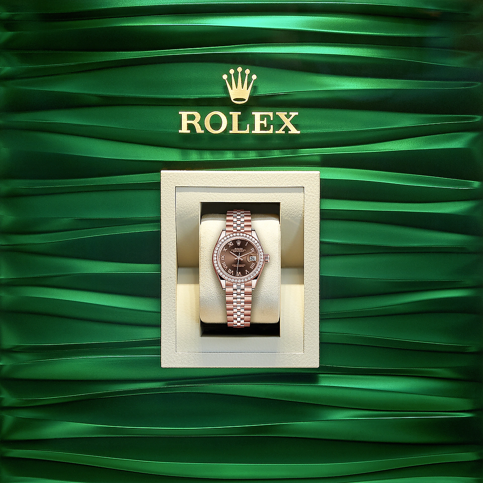 Thumbnail: Rolex Lady-Datejust 28, 18kt Everose Gold and diamonds Ref# 279135RBR-0012