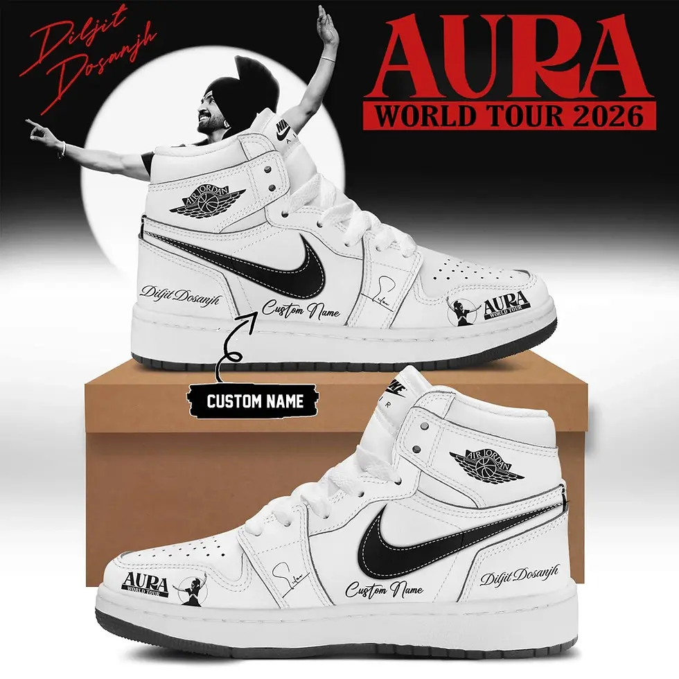 Thumbnail: Diljit Dosanjh 'AURA World Tour' Custom Air Force 1 Sneakers V.2