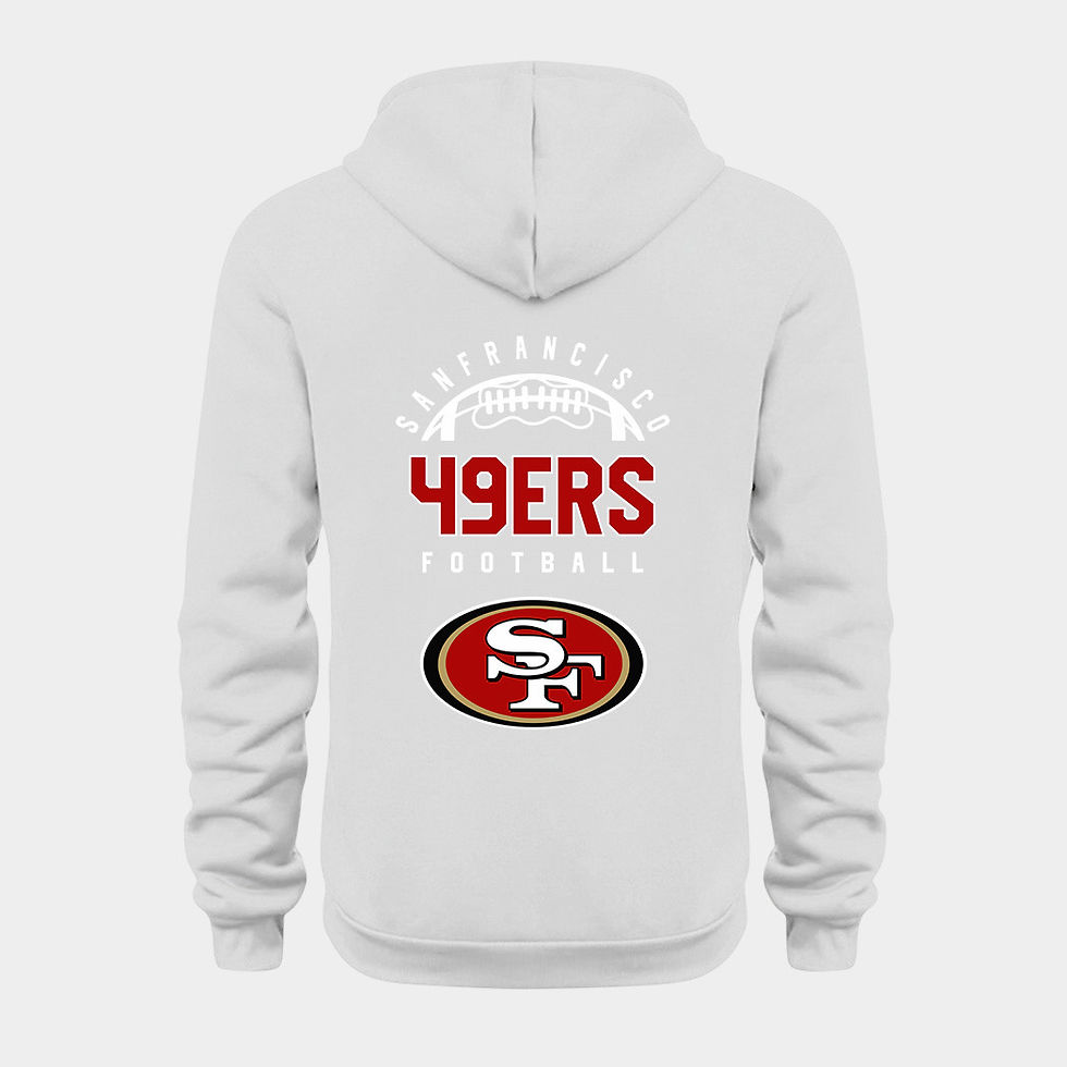 Thumbnail: San Francisco 49ers White Quarter Zip Hoodie