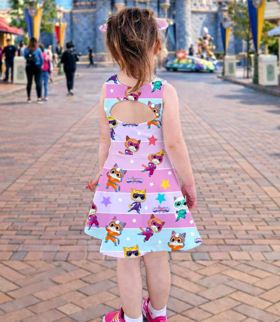 Thumbnail: SuperKitties Junior Family Vacation Theme Park Outfit, Mom and Me Dress Set