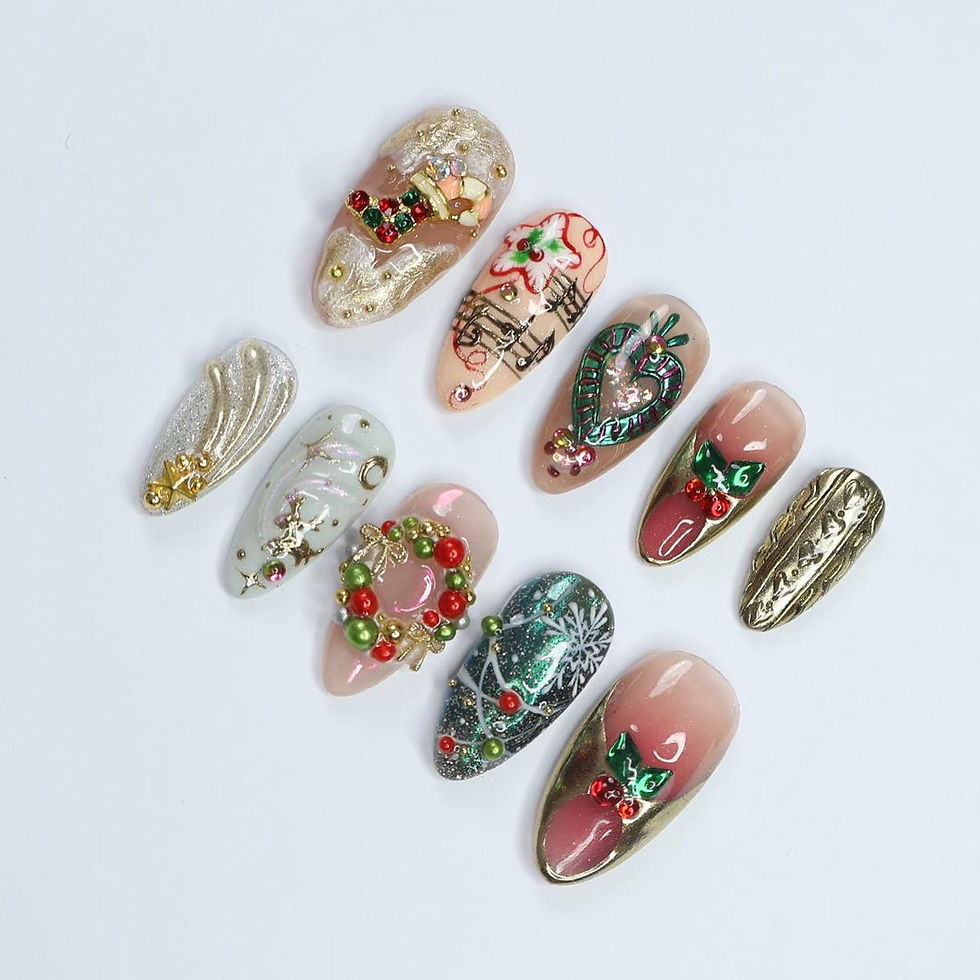 Thumbnail: press on nails, custom press on nails, fake nails, Nails Art