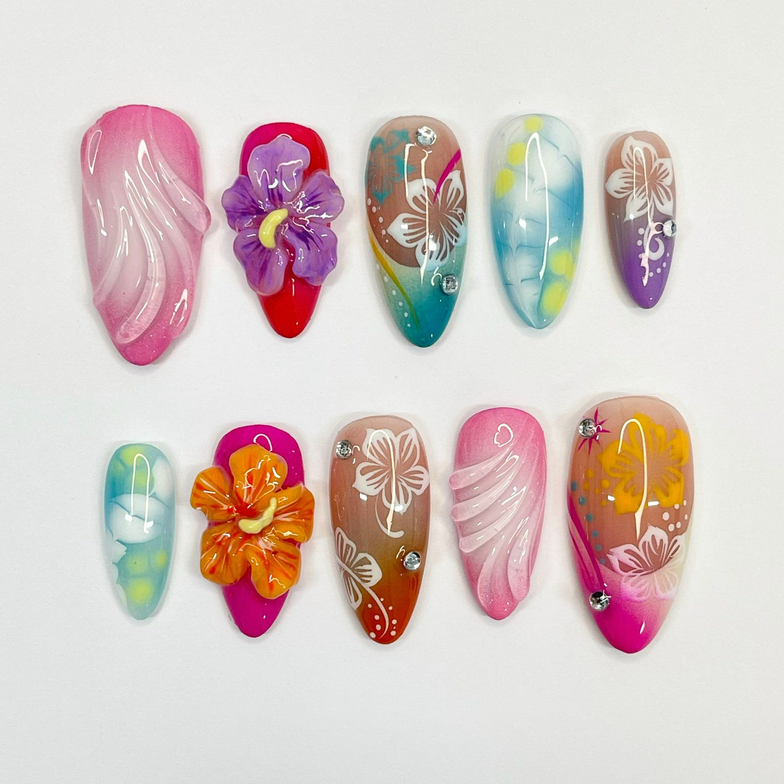 press on nails, custom press on nails, fake nails, Nails Art
