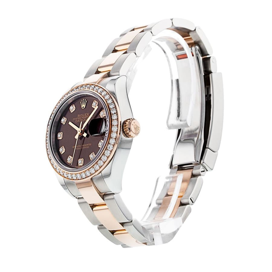 Thumbnail: Rolex Lady-Datejust 279381RBR Chocolate Diamond Dial Oyster
