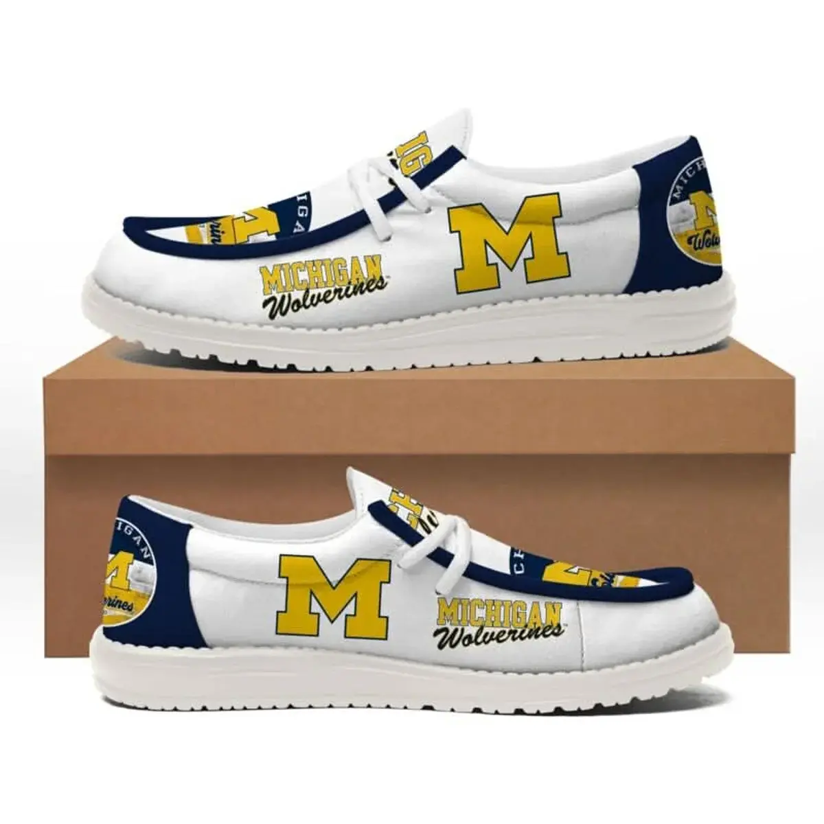Michigan Wolverines Custom Air-Style Sneakers V.3