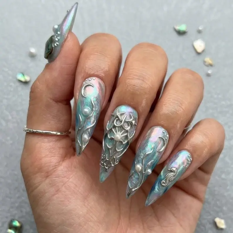 press on nails, custom press on nails, fake nails, Nails Art
