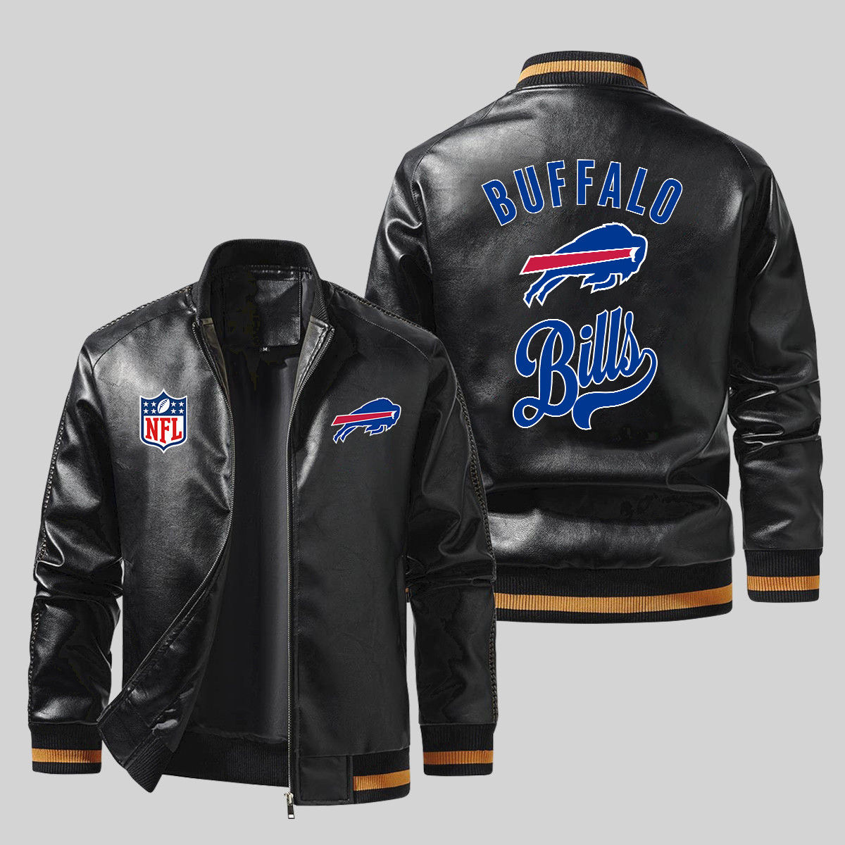 Buffalo Bills NFL Team Logo American Football Harland Vintage Pattern Black 2D B